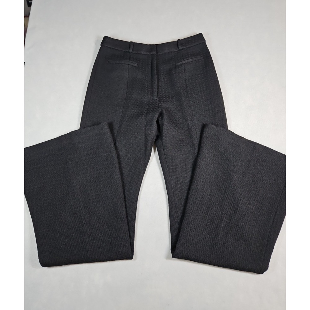 ALEXIS Womens Black Textured High Rise Flare Leg Pants Size Large